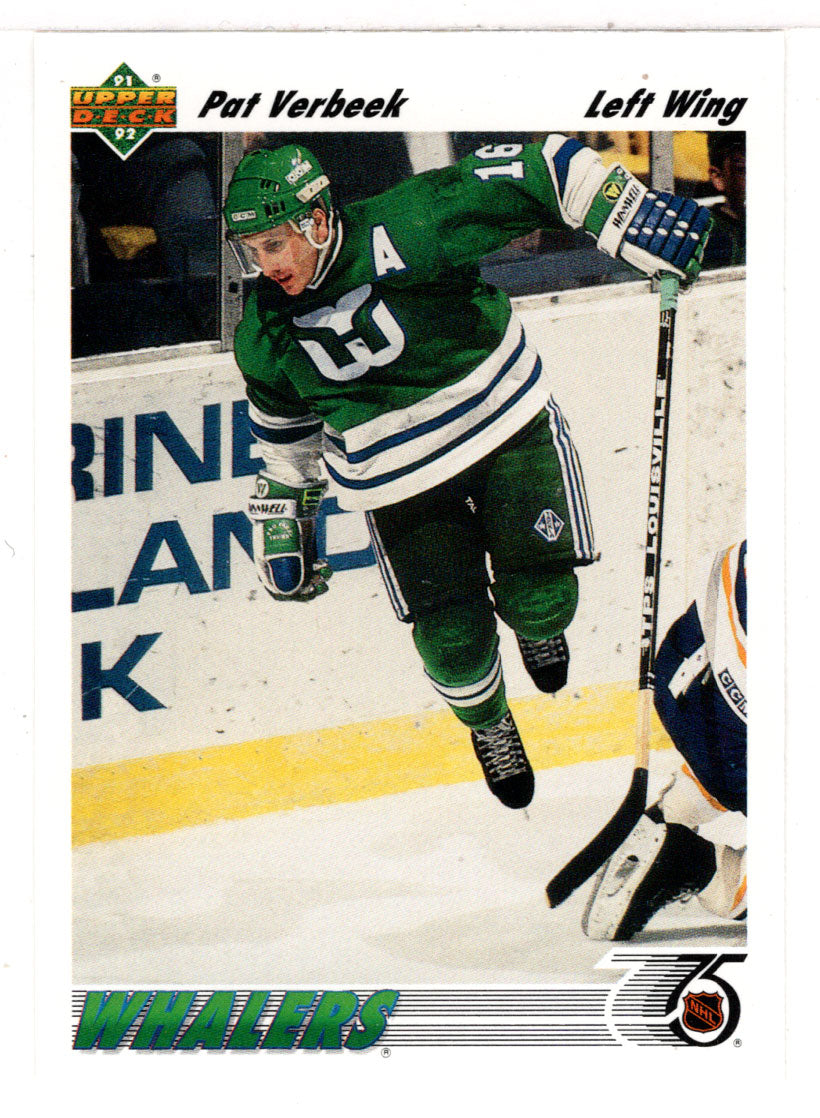 Pat Verbeek - Hartford Whalers (NHL Hockey Card) 1991-92 Upper Deck # 193 Mint