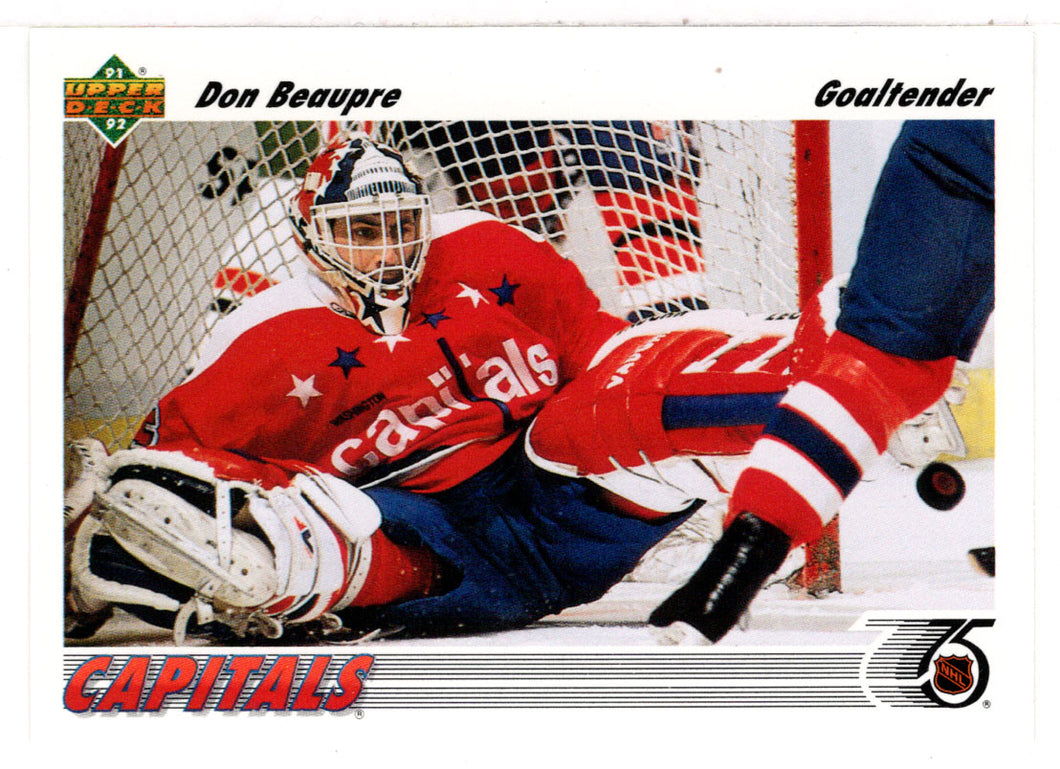 Don Beaupre - Washington Capitals (NHL Hockey Card) 1991-92 Upper Deck # 197 Mint