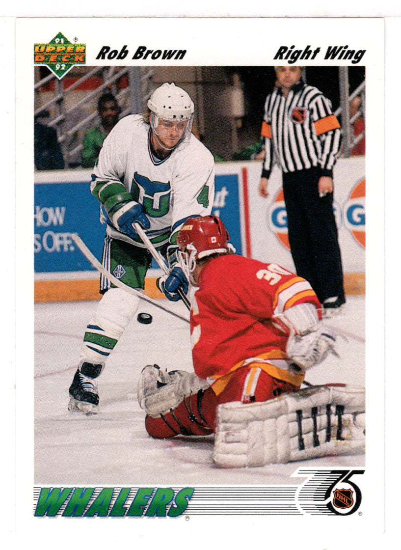 Rob Brown - Hartford Whalers (NHL Hockey Card) 1991-92 Upper Deck # 198 Mint