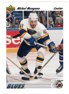 Michel Mongeau - St. Louis Blues (NHL Hockey Card) 1991-92 Upper Deck # 213 Mint