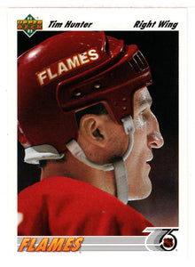 Tim Hunter - Calgary Flames (NHL Hockey Card) 1991-92 Upper Deck # 221 Mint