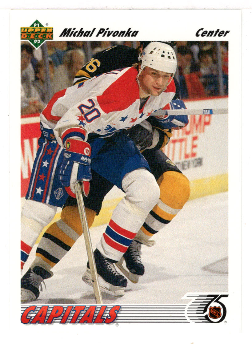 Michal Pivonka - Washington Capitals (NHL Hockey Card) 1991-92 Upper Deck # 229 Mint
