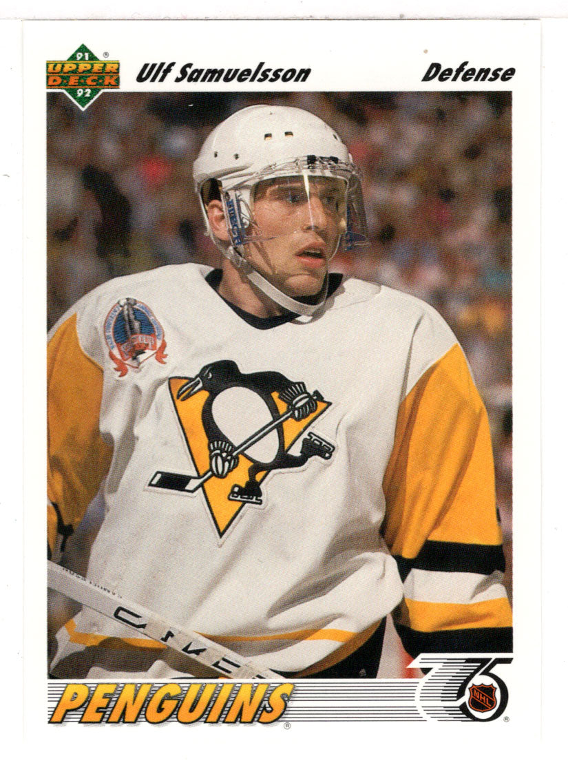 Ulf Samuelsson - Pittsburgh Penguins (NHL Hockey Card) 1991-92 Upper Deck # 230 Mint