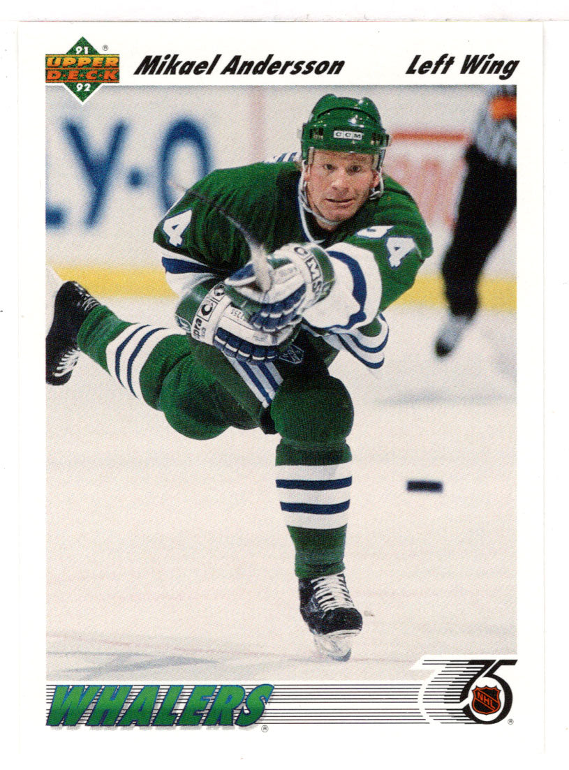 Mikael Andersson - Hartford Whalers (NHL Hockey Card) 1991-92 Upper Deck # 238 Mint