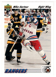 Mike Gartner - New York Rangers (NHL Hockey Card) 1991-92 Upper Deck # 247 Mint