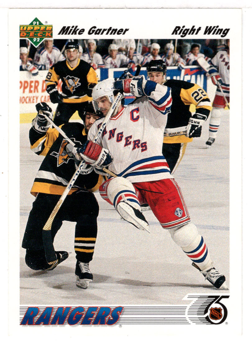 Mike Gartner - New York Rangers (NHL Hockey Card) 1991-92 Upper Deck # 247 Mint