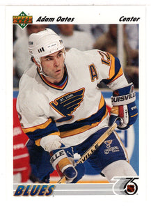 Adam Oates - St. Louis Blues (NHL Hockey Card) 1991-92 Upper Deck # 252 Mint