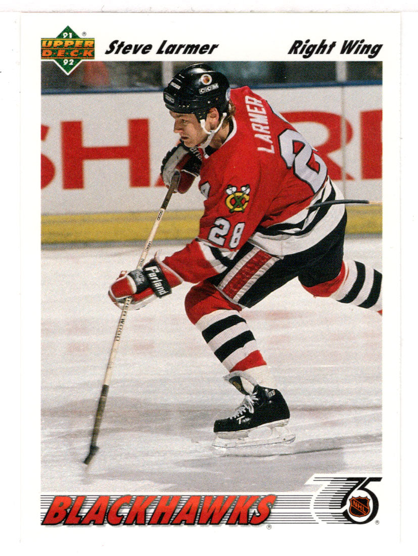 Steve Larmer - Chicago Blackhawks (NHL Hockey Card) 1991-92 Upper Deck # 257 Mint