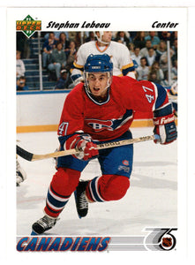 Stephan Lebeau - Montreal Canadiens (NHL Hockey Card) 1991-92 Upper Deck # 261 Mint