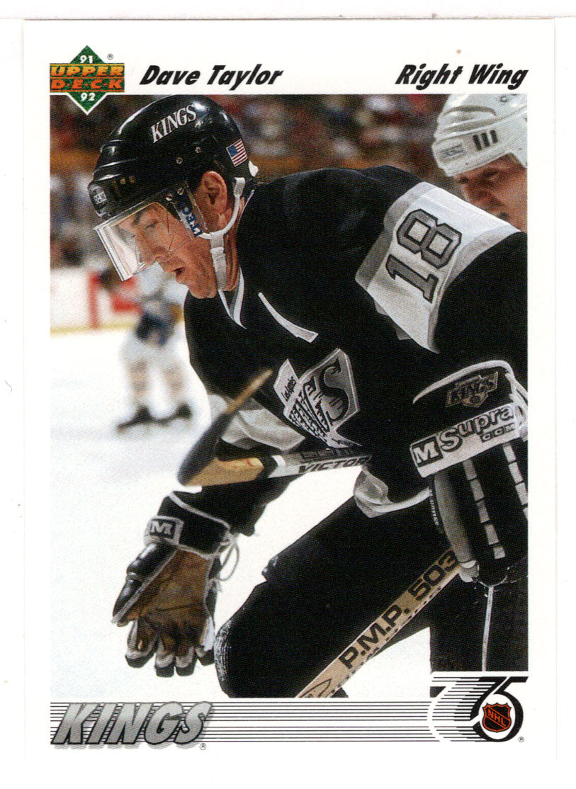 Dave Taylor autographed Hockey Card (Los Angeles Kings) 1991 Score