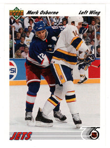 Mark Osborne - Winnipeg Jets (NHL Hockey Card) 1991-92 Upper Deck # 296 Mint
