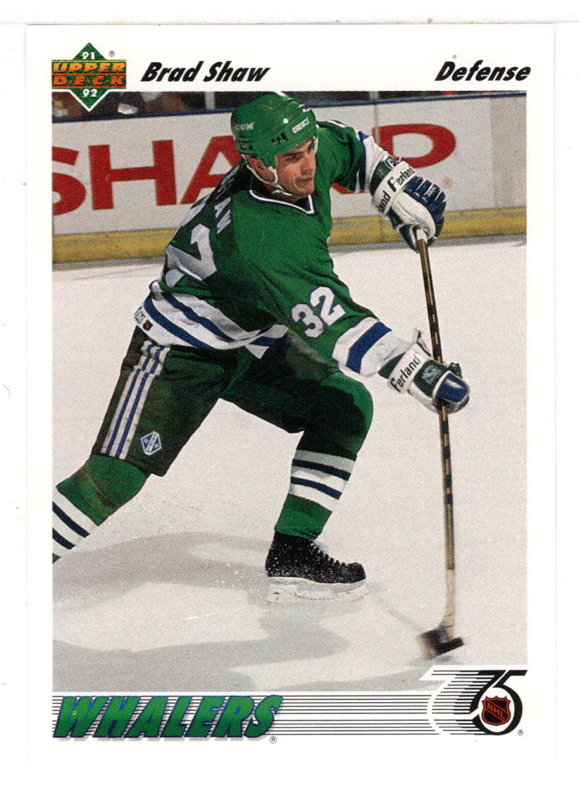 Brad Shaw - Hartford Whalers (NHL Hockey Card) 1991-92 Upper Deck # 297 Mint