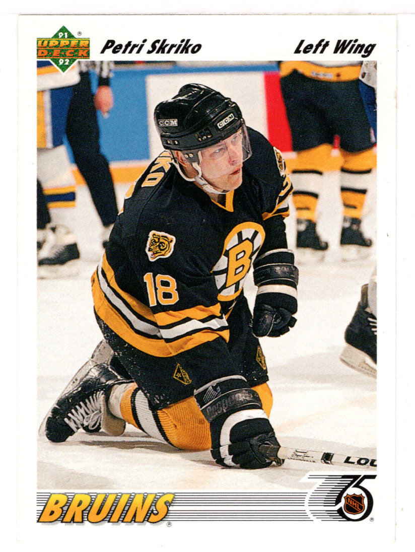 Petri Skriko - Boston Bruins (NHL Hockey Card) 1991-92 Upper Deck # 334 Mint