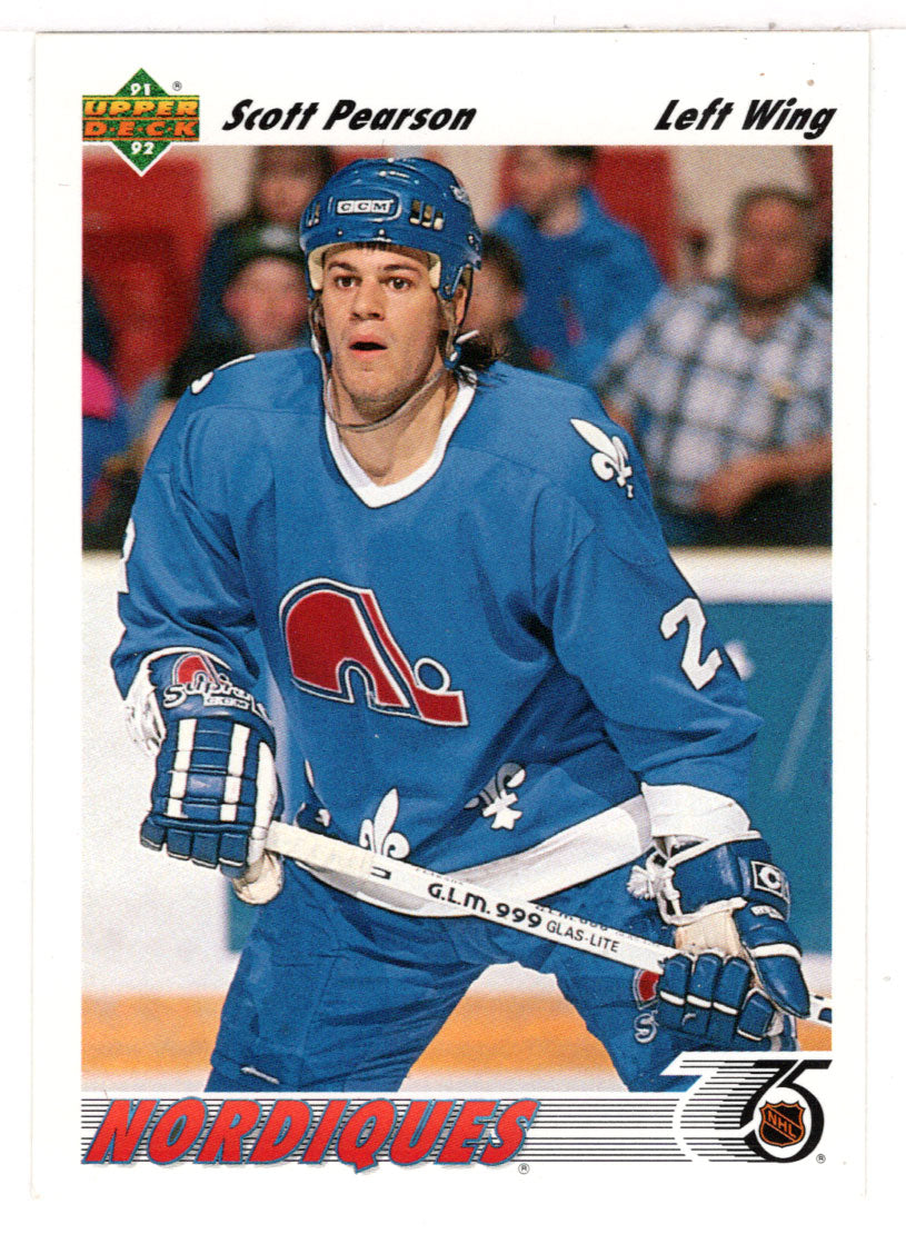 Scott Pearson - Quebec Nordiques (NHL Hockey Card) 1991-92 Upper Deck # 336 Mint