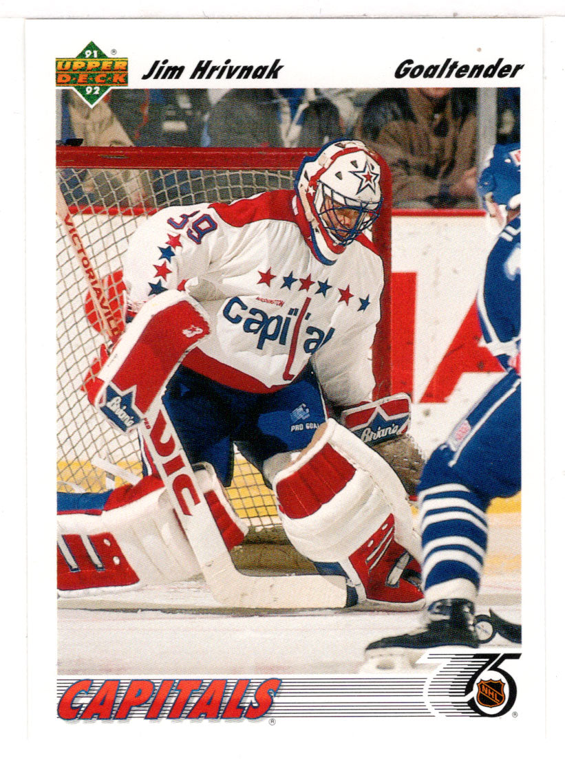 Jim Hrivnak - Washington Capitals (NHL Hockey Card) 1991-92 Upper Deck # 343 Mint