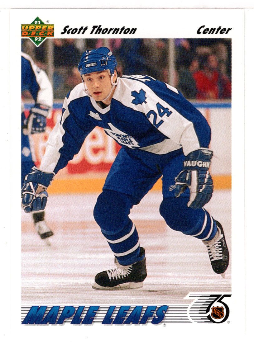 Scott Thornton - Toronto Maple Leafs (NHL Hockey Card) 1991-92 Upper Deck # 353 Mint