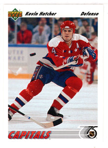 Kevin Hatcher - Washington Capitals (NHL Hockey Card) 1991-92 Upper Deck # 361 Mint