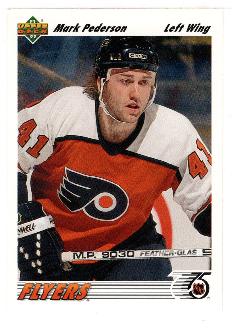 Mark Pederson - Philadelphia Flyers (NHL Hockey Card) 1991-92 Upper Deck # 363 Mint