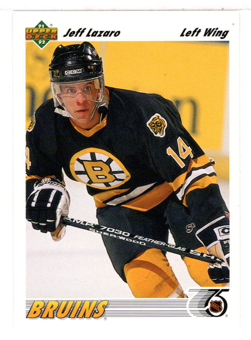 Jeff Lazaro RC - Boston Bruins (NHL Hockey Card) 1991-92 Upper Deck # 364 Mint