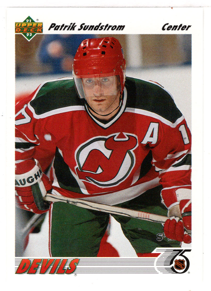 Patrik Sundstrom - New Jersey Devils (NHL Hockey Card) 1991-92 Upper Deck # 369 Mint