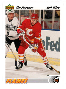 Tim Sweeney - Calgary Flames (NHL Hockey Card) 1991-92 Upper Deck # 375 Mint