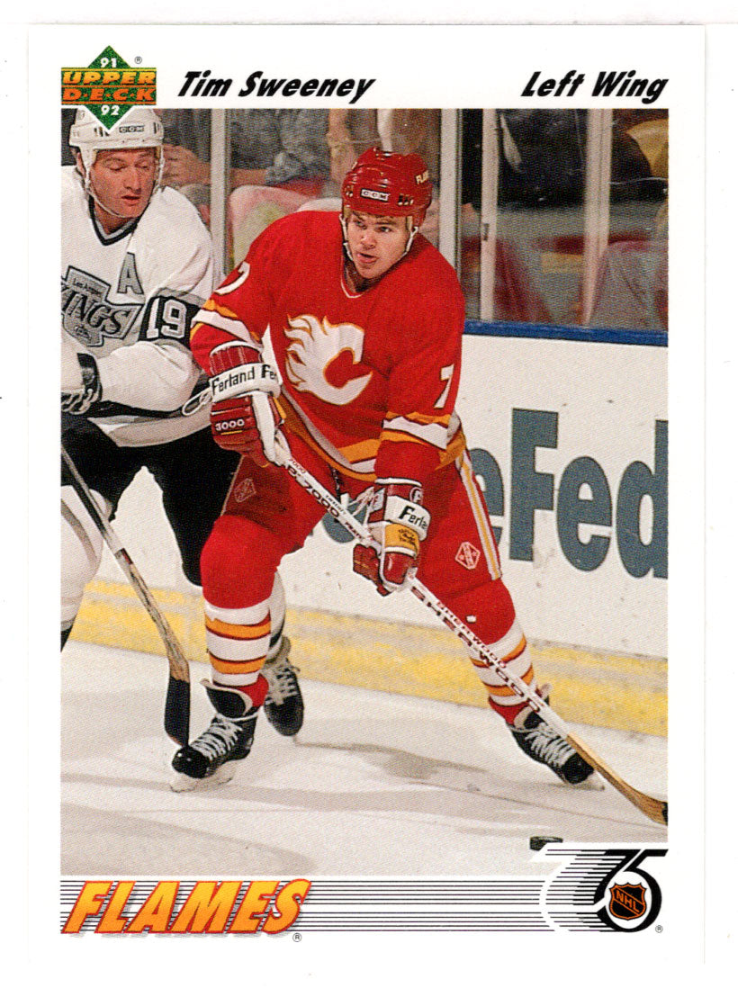 Tim Sweeney - Calgary Flames (NHL Hockey Card) 1991-92 Upper Deck # 375 Mint