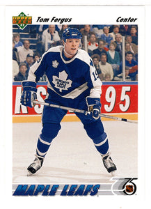 Tom Fergus - Toronto Maple Leafs (NHL Hockey Card) 1991-92 Upper Deck # 384 Mint