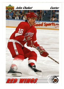 John Chabot - Detroit Red Wings (NHL Hockey Card) 1991-92 Upper Deck # 393 Mint