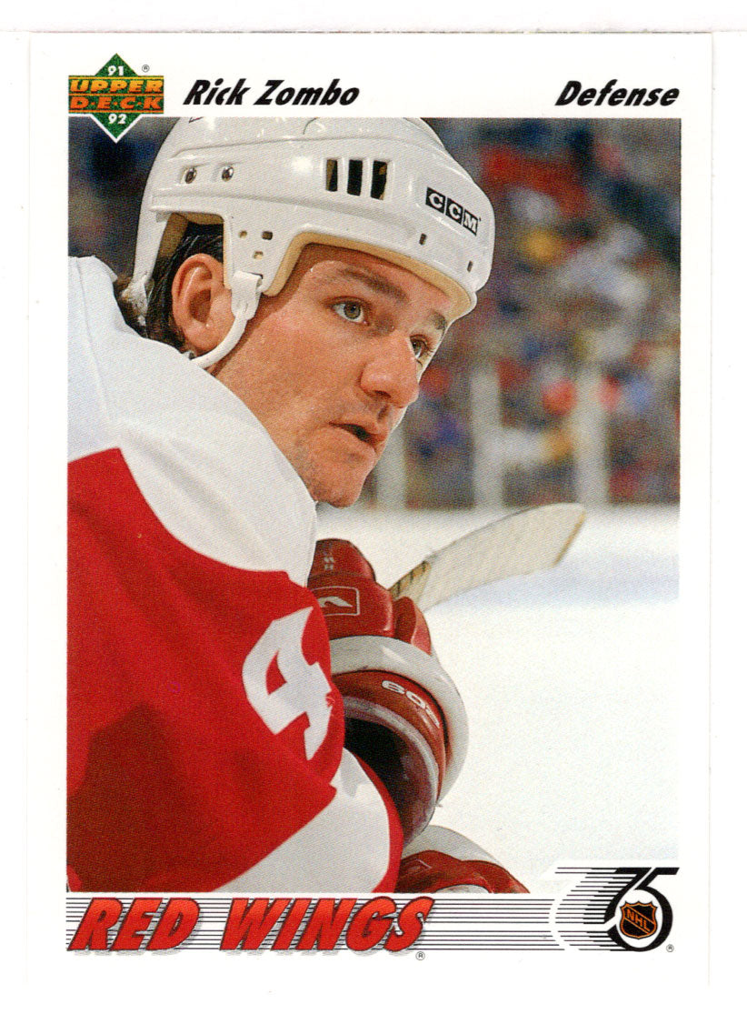 Rick Zombo - Detroit Red Wings (NHL Hockey Card) 1991-92 Upper Deck # 395 Mint