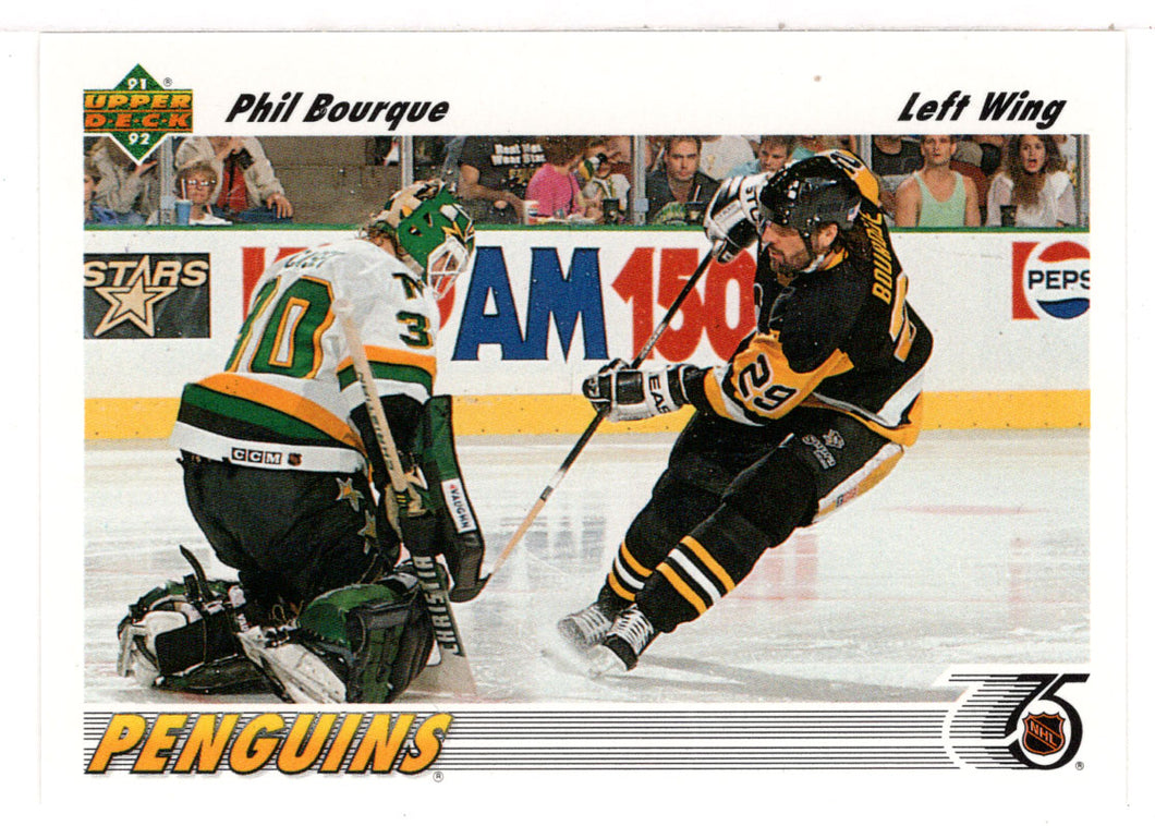 Phil Bourque - Pittsburgh Penguins (NHL Hockey Card) 1991-92 Upper Deck # 398 Mint