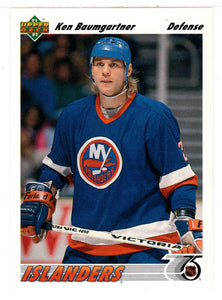 Ken Baumgartner - New York Islanders (NHL Hockey Card) 1991-92 Upper Deck # 402 Mint