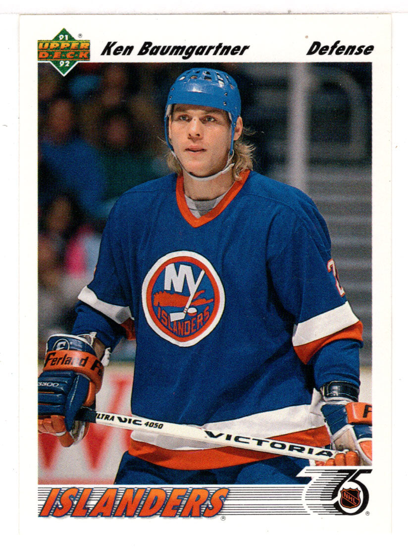 Ken Baumgartner - New York Islanders (NHL Hockey Card) 1991-92 Upper Deck # 402 Mint