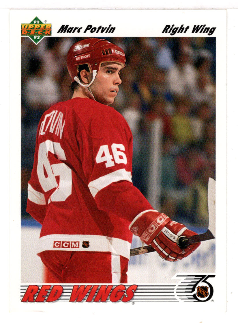 Marc Potvin RC - Detroit Red Wings (NHL Hockey Card) 1991-92 Upper Deck # 405 Mint