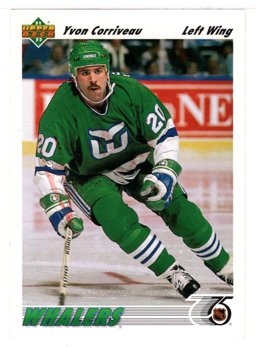 Yvon Corriveau - Hartford Whalers (NHL Hockey Card) 1991-92 Upper Deck # 407 Mint