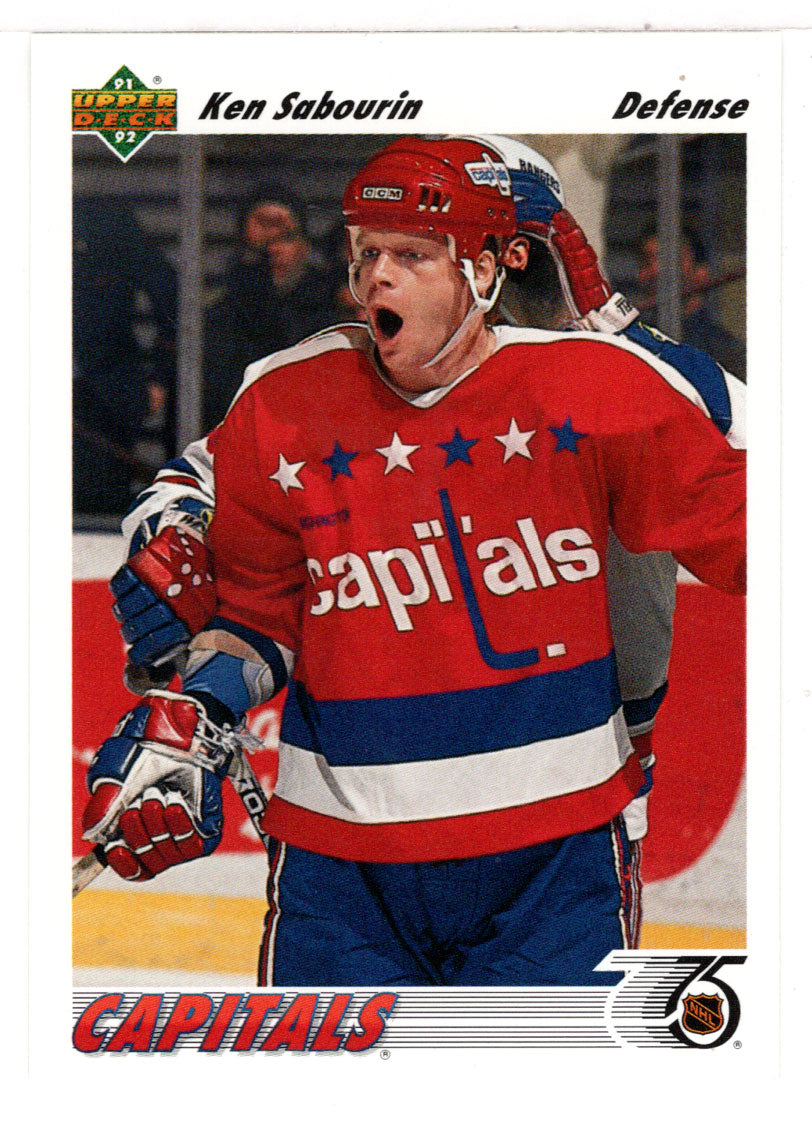 Ken Sabourin - Washington Capitals (NHL Hockey Card) 1991-92 Upper Deck # 417 Mint