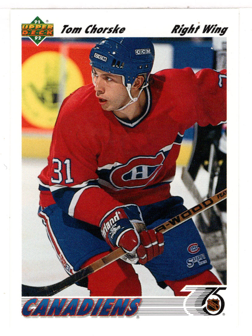 Tom Chorske - Montreal Canadiens (NHL Hockey Card) 1991-92 Upper Deck # 427 Mint