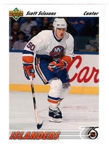 Scott Scissons - New York Islanders (NHL Hockey Card) 1991-92 Upper Deck # 428 Mint