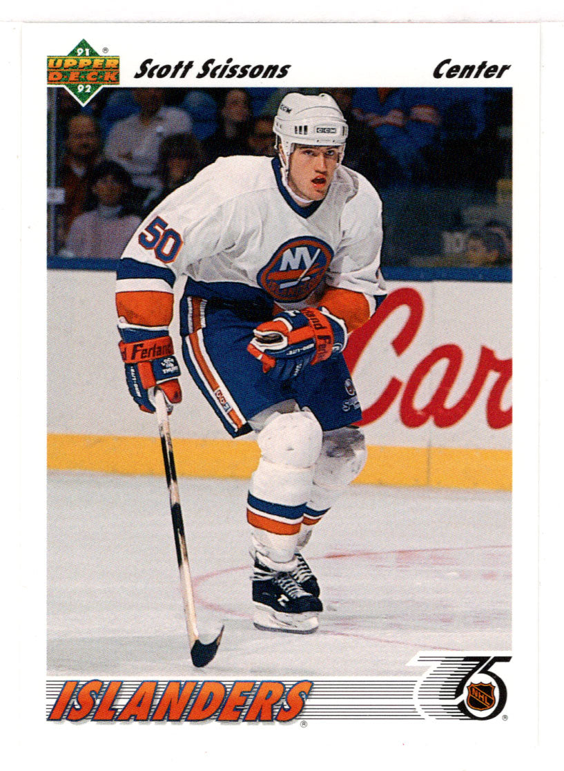 Scott Scissons - New York Islanders (NHL Hockey Card) 1991-92 Upper Deck # 428 Mint