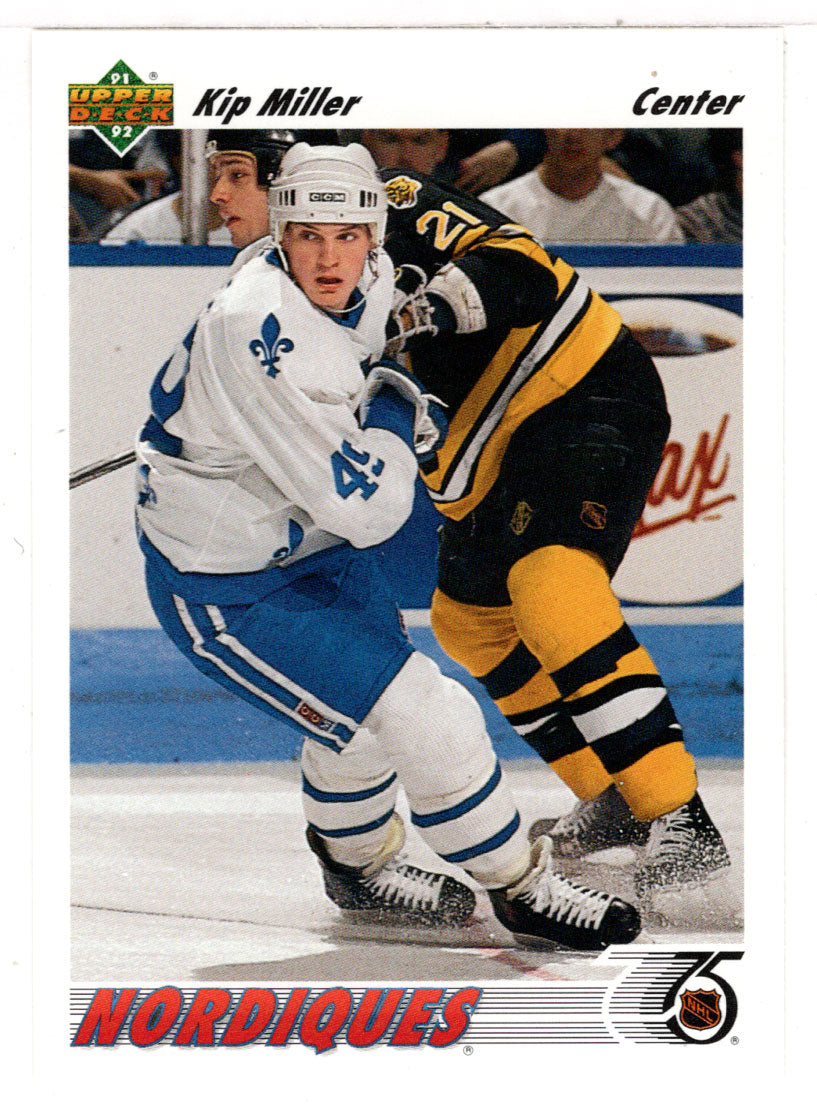 Kip Miller - Quebec Nordiques (NHL Hockey Card) 1991-92 Upper Deck # 431 Mint
