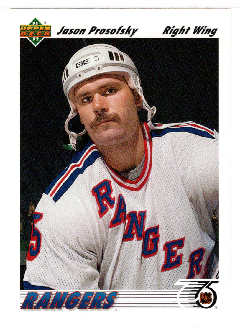 Jason Prosofsky RC - New York Rangers (NHL Hockey Card) 1991-92 Upper Deck # 432 Mint