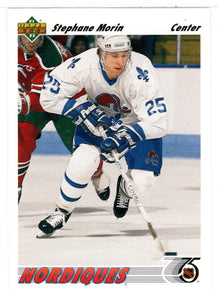 Stephane Morin - Quebec Nordiques (NHL Hockey Card) 1991-92 Upper Deck # 433 Mint