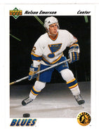 Nelson Emerson - St. Louis Blues - Star Rookie (NHL Hockey Card) 1991-92 Upper Deck # 445 Mint