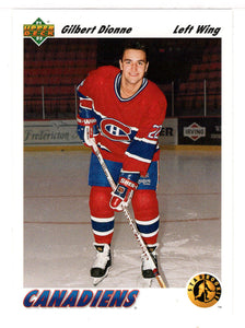 Gilbert Dionne RC - Montreal Canadiens - Star Rookie (NHL Hockey Card) 1991-92 Upper Deck # 448 Mint