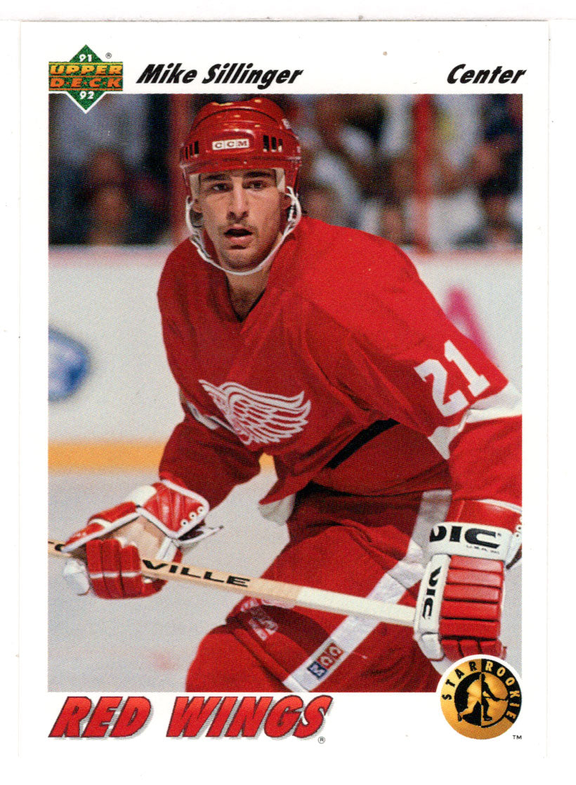 Mike Sillinger - Detroit Red Wings - Star Rookie (NHL Hockey Card) 1991-92 Upper Deck # 457 Mint