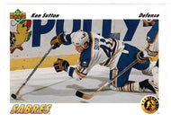 Ken Sutton RC - Buffalo Sabres - Star Rookie (NHL Hockey Card) 1991-92 Upper Deck # 458 Mint
