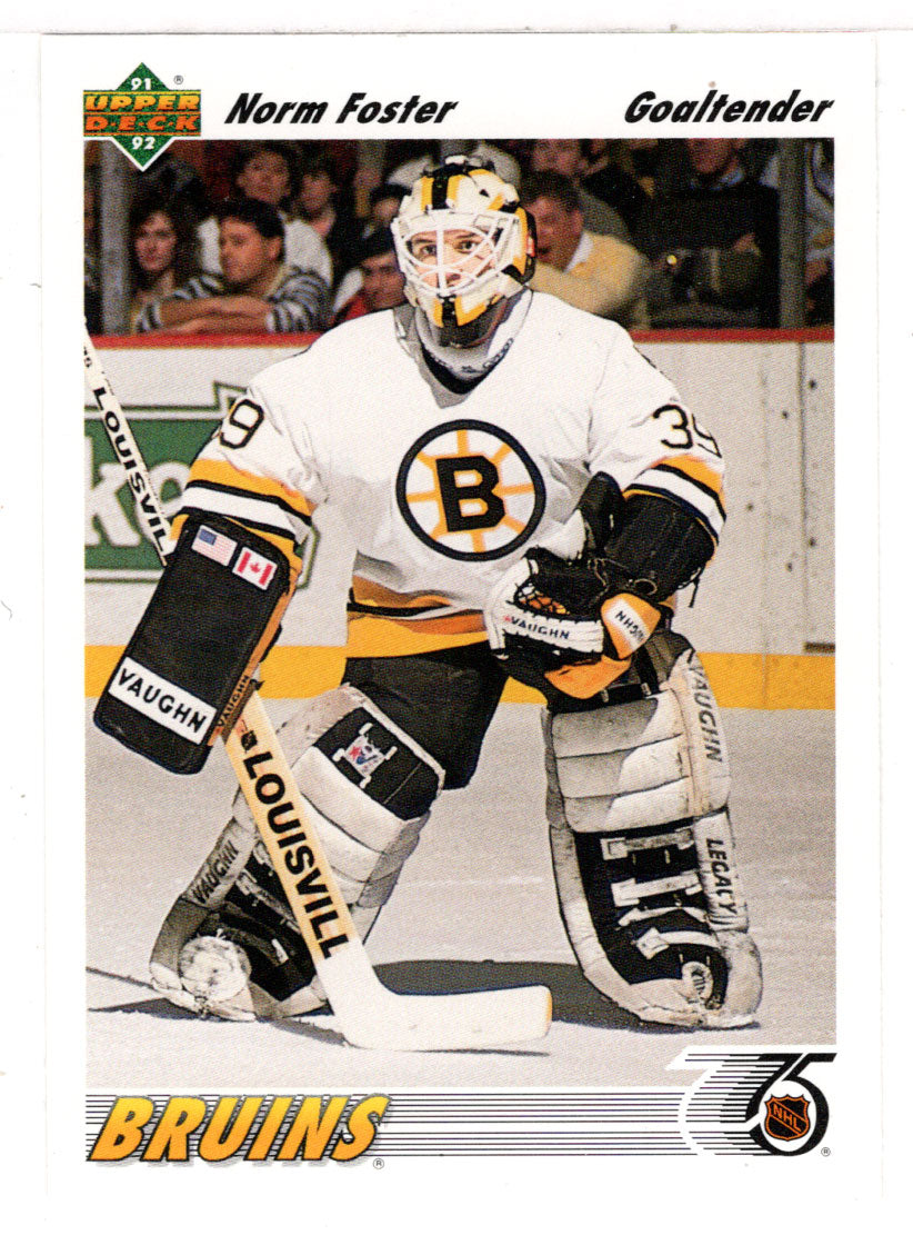 Norm Foster - Boston Bruins (NHL Hockey Card) 1991-92 Upper Deck # 465 Mint