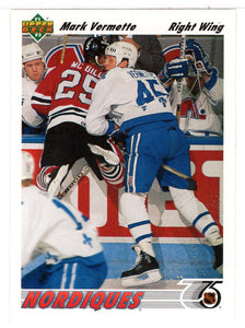 Mark Vermette - Quebec Nordiques (NHL Hockey Card) 1991-92 Upper Deck # 470 Mint