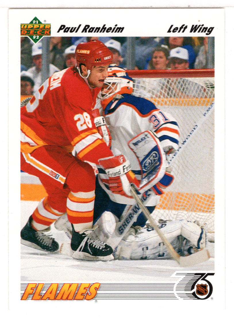 Paul Ranheim - Calgary Flames (NHL Hockey Card) 1991-92 Upper Deck # 472 Mint