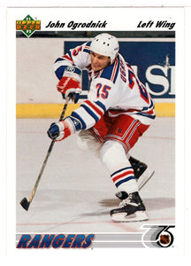 John Ogrodnick - New York Rangers (NHL Hockey Card) 1991-92 Upper Deck # 476 Mint