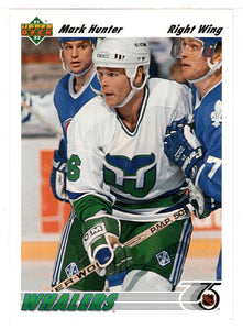 Mark Hunter - Hartford Whalers (NHL Hockey Card) 1991-92 Upper Deck # 479 Mint